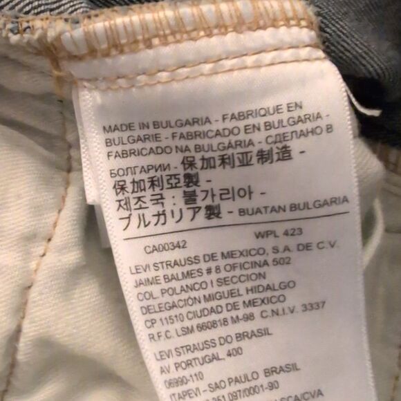 Anthropology Levi's Crafted woven side panels denim high waisted jeans size 27 - Picture 12 of 15